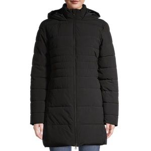 Swiss Tech Women's Mid-Length Puffer Jacket with Hood